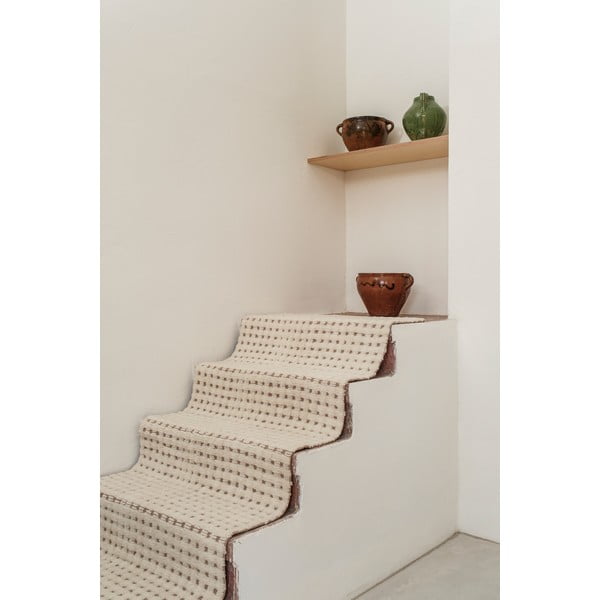 Beež pestav/käsitsi kootud villane jooksuraja 80x230 cm Unexpected Wool - Lorena Canals-image-2