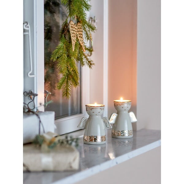 Keraamilised küünlajalad teeküünalde jaoks, 2 tk komplektis Faella - Bloomingville-image-1