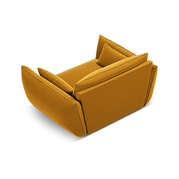 Sinepivärvi sametist tugitool Vanda - Mazzini Sofas-image-3