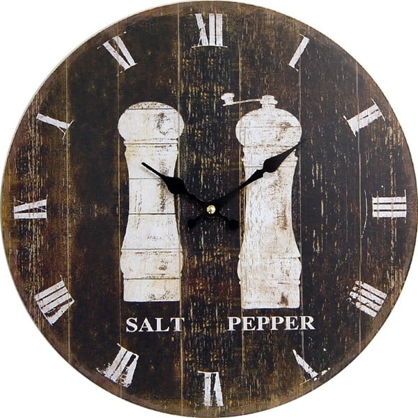 Hodiny Salt and Pepper, 34 cm