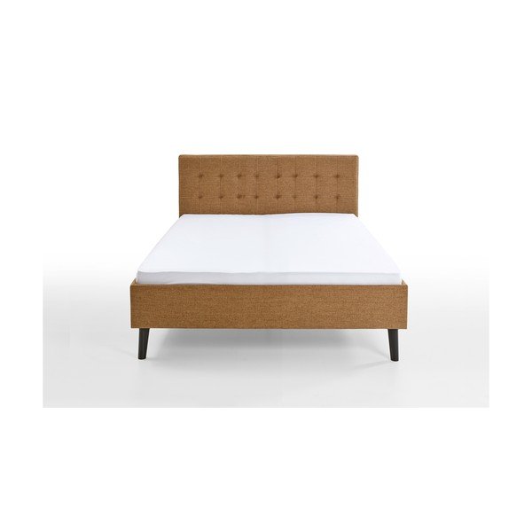 Pruun polsterdatud kaheinimesevoodi 140x200 cm Empire - Meise Möbel-image-3