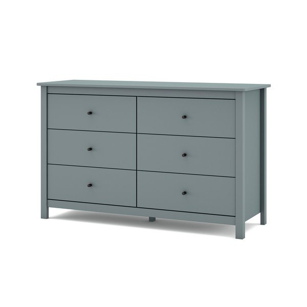 Hallikasroheline männipuidust kummut 130x80x45 cm Misti – Marckeric-image-3