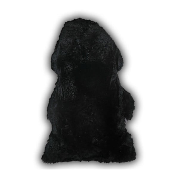 Černá ovčí kožešina Pipsa Mouton, 110 x 80 cm