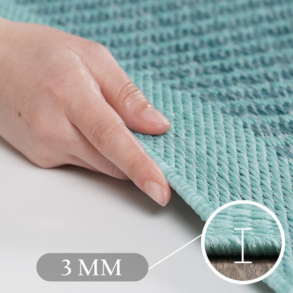 Sinine ümmargune sise- ja välistingimustes kasutatav vaip ø 120 cm Giza 1410 - Ayyildiz Carpets-image-3