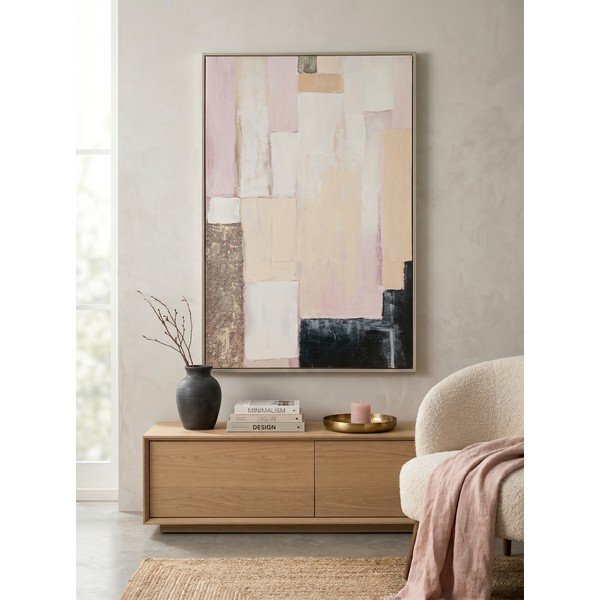 Trükitud/käsitsi maalitud elementidega pilt raamiga/lõuendil 80x120 cm Meldert - Yes Everyday-image-1
