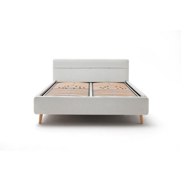 Helehall polsterdatud kaheinimesevoodi koos voodipõhja ja panipaigaga 160x200 cm Lotte - Meise Möbel-image-3