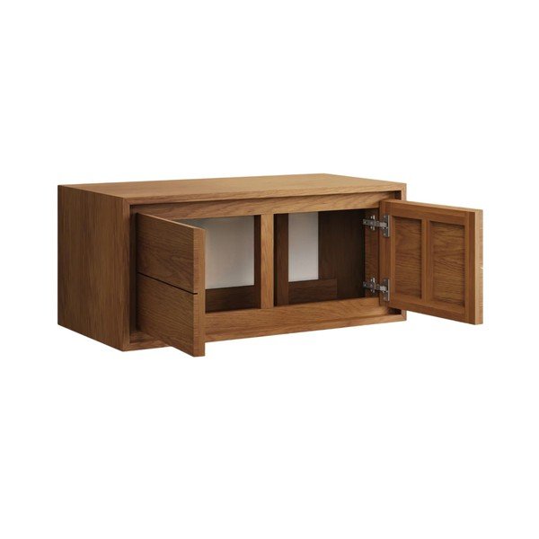 Madal tiikpuidust valamukapp 90x40 cm Kenta - Kave Home-image-2