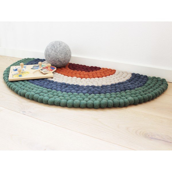 Laste pallivillane vaip Ball Vaipade roheline Rainbow - Wooldot-image-2