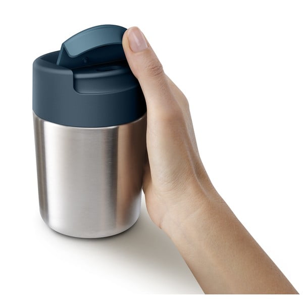 Tumesinine läikiv hõbedane reisikruus 340 ml Sipp - Joseph Joseph-image-4