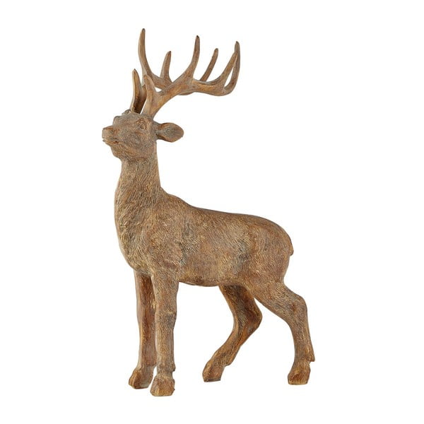 Hnědá dekorativní soška KJ Collection Reindeer, 2 3cm