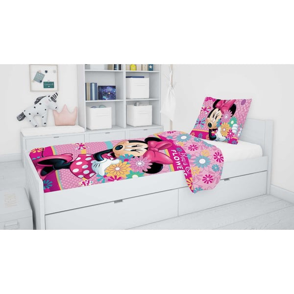 Puuvillane laste voodipesu üheinimesevoodile 140x200 cm Minnie - Jerry Fabrics-image-1