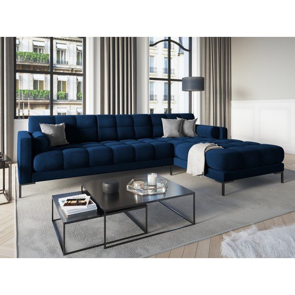 Tumesinine sametne nurgadiivan , paremas nurgas Bali - Cosmopolitan Design-image-1