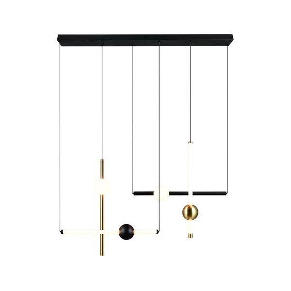 Must/kuldne hämardatav LED-rippvalgusti Melita - Trio-image-3