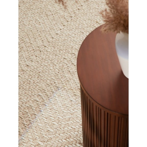 Kreem-elevandiluu värvi käsitsi kootud villasegust vaip 200x290 cm Majoli - Elle Decoration-image-3