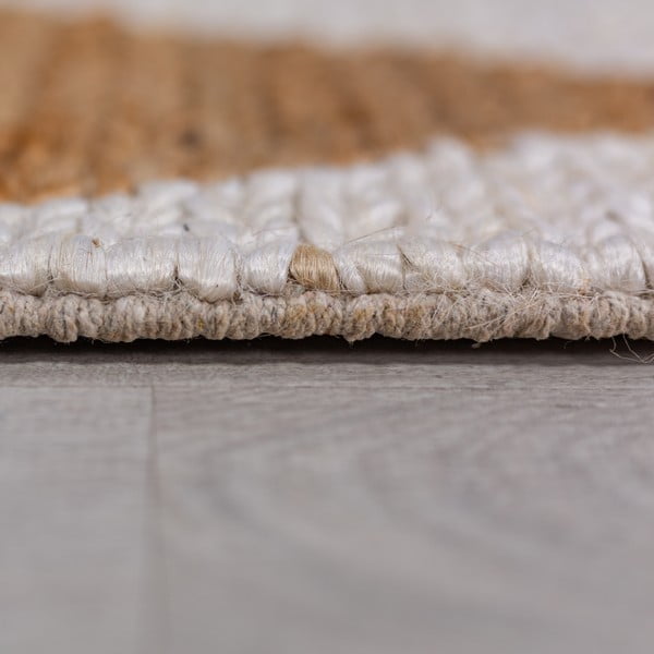 Valge käsitsi kootud džuudiseguga vaip 60x230 cm Effie Diamond - Flair Rugs-image-4