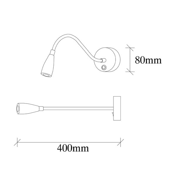 Must LED seinavalgusti Reading - Opviq lights-image-4