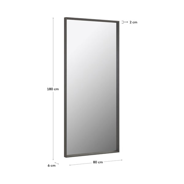Seinapeegel 80x180 cm Nerina Dark - Kave Home-image-3
