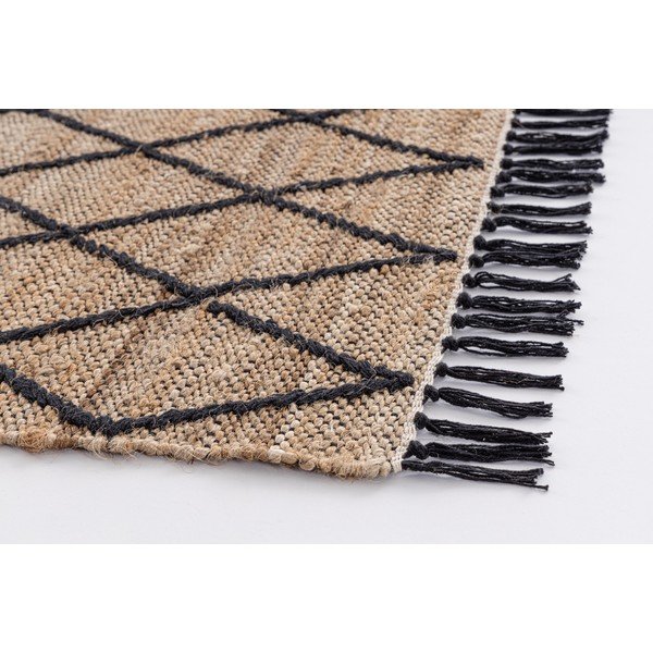 Must/naturaalne käsitsi kootud džuudist vaip 60x90 cm Shaila - Yes Everyday-image-2