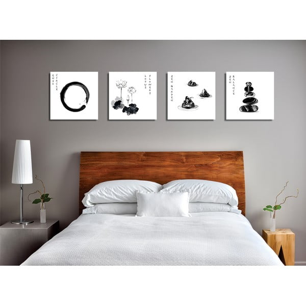 Maalid 4 tk komplektis 30x30 cm Japanese Zen - Wallity-image-2