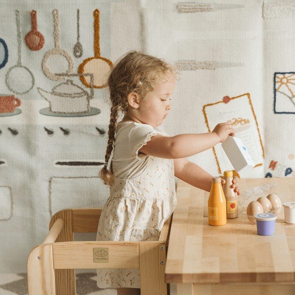 Valge männipuidust ronimistorn Montessori - Meowbaby-image-1