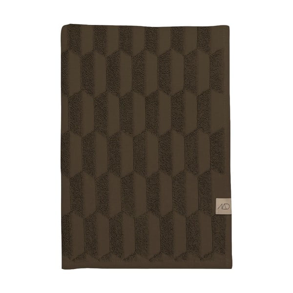 Tumepruunid puuvillased rätikud 2 tk 35x55 cm komplektis Geo - Mette Ditmer Denmark