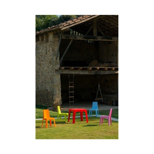 Modrý dětský zahradní set 1 stolu a 2 židliček Resol Julieta-image-1