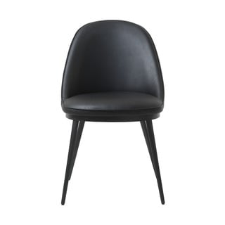 Mustast kunstnahast söögitool Gain - Unique Furniture