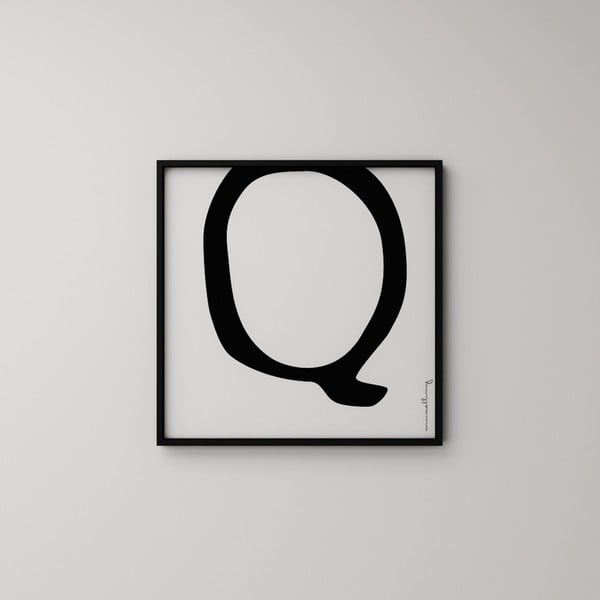 Plakát Litera Q, 50x50 cm