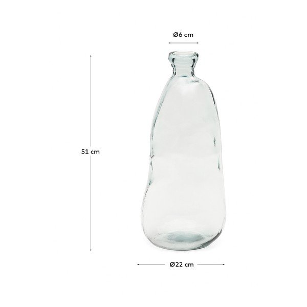 Kõrge vaas taaskasutatud klaasist (kõrgus 51 cm) Brenna - Kave Home-image-4