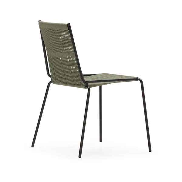 Rohelised metallist virnastatavad söögitoolid 2 tk komplektis Emily - Marckeric-image-2