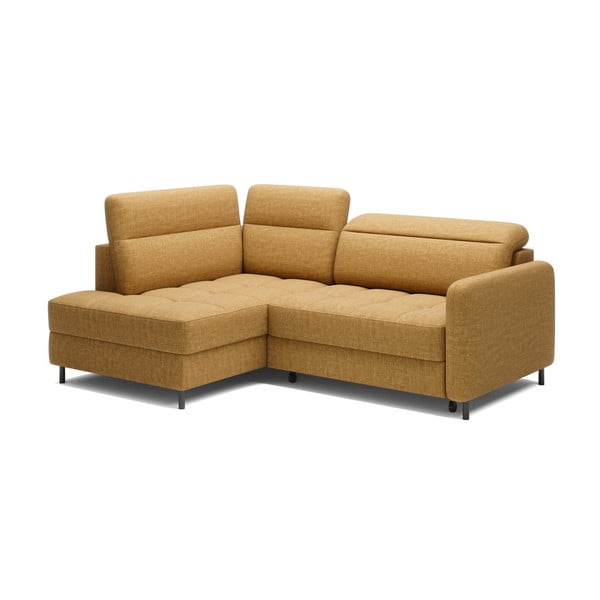 Kollane sametist lahtikäiv/sahtliga nurgadiivan (vasak nurk/L-kujuline) Barea – ELTAP-image-2