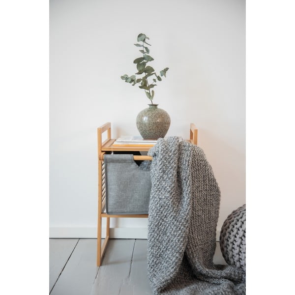 Hall-puiduvärvi bambusest madal vannitoakapp 40x56 cm Bahari – Wenko-image-1