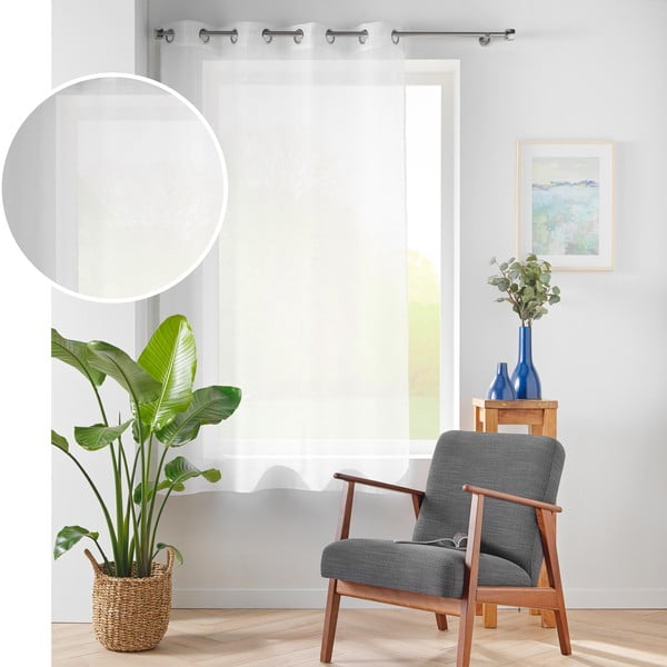 Valge voile kardin 140x180 cm Lissea - douceur d'intérieur-image-3