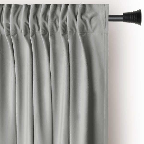 Helehall sametist dimout kardin 140x270 cm Pleat - AmeliaHome