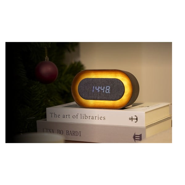 Digitaalne äratuskell Lumos Walnut - Gingko-image-3