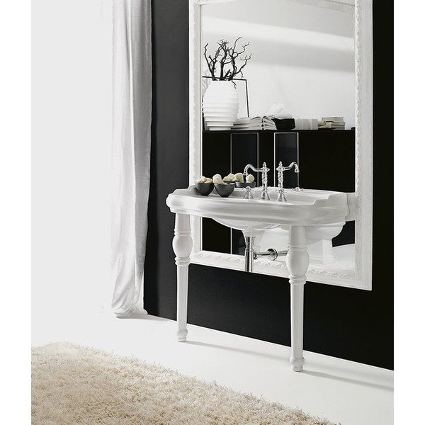 Valge keraamiline jalg Retro - Sapho-image-1