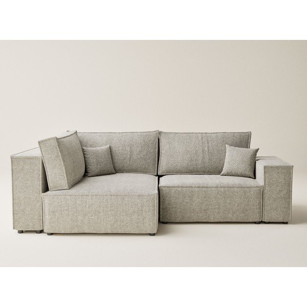 Beež šenilldiivanvoodi/panipaigaga nurgadiivan (vasak nurk/L-kujuline) Tonga - Maison de Rêve-image-2