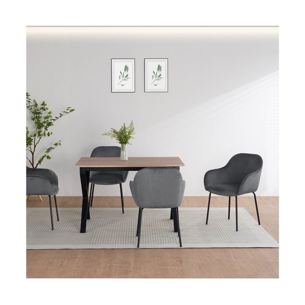 Söögilaud tammepuust pealispinnaga 80x120 cm Ipswich - Støraa-image-2