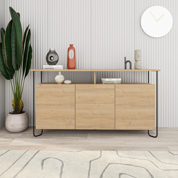 Madal tammedekooriga kummut 130x80 cm Dilly - Marckeric-image-1