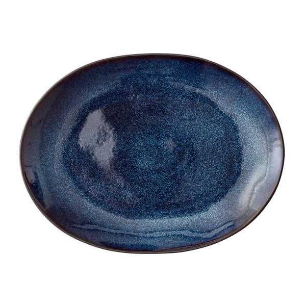Must-sinine kivikeraamikast serveerimistaldrik 22,5x30 cm Mensa – Bitz