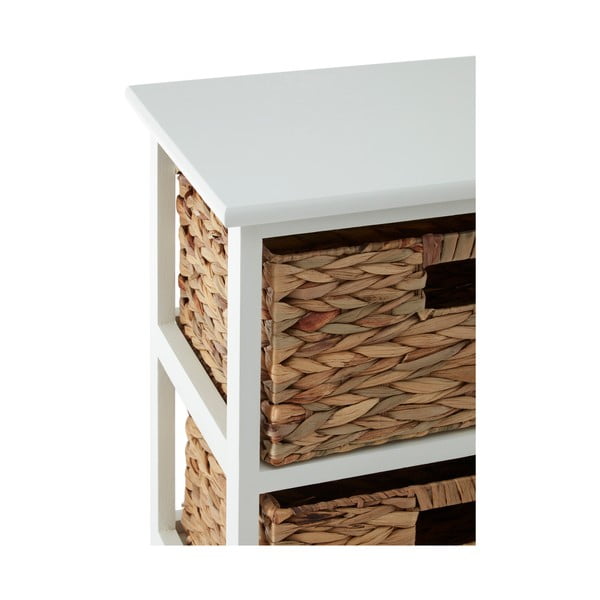 Täispuidust paulownia vannitoariiul valge-puiduvärvi 41x70 cm Padstow - Premier Housewares-image-1