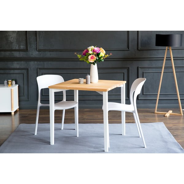 Valge söögilaud TRIVENTI, 80 x 80 cm - Ragaba-image-4