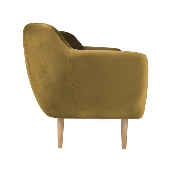 Hořčicově žluté křeslo Mazzini Sofas Amelie-image-1
