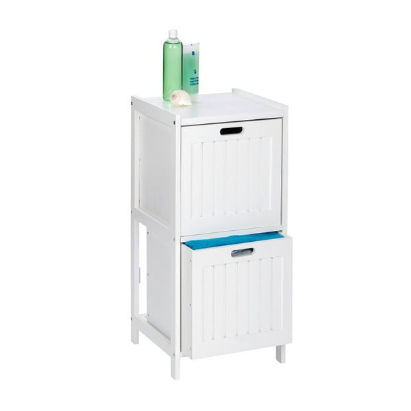 Valge puidust vannitoakapp 2 sahtliga Oslo - Wenko-image-1