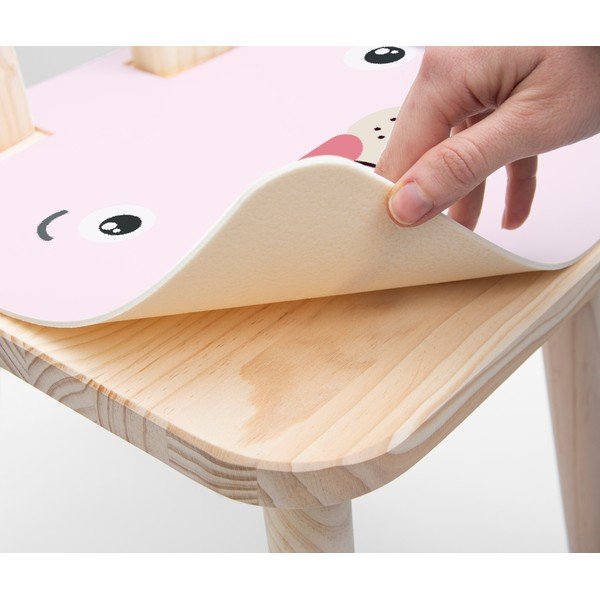 Laste tool on valmistatud täispuidust mändist Rose Bunny - Little Nice Things-image-3