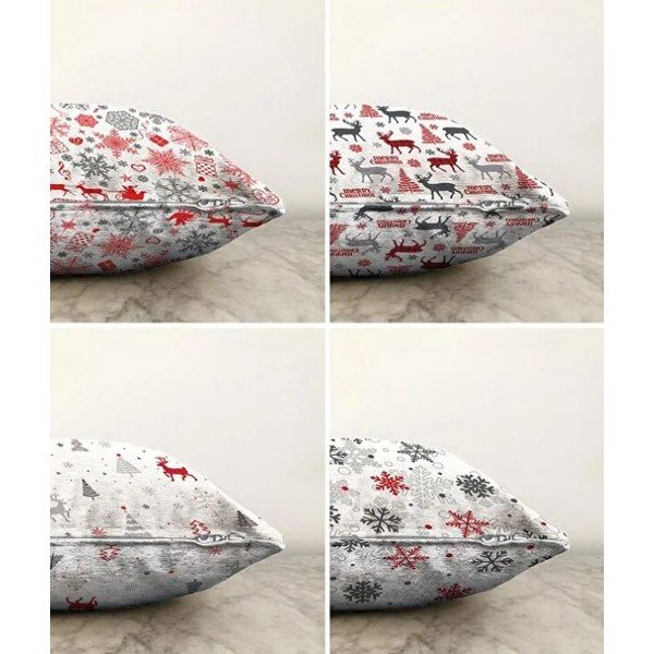 Padjapüürid jõulumotiiviga 43x43 cm komplektis 4 tk Meryy Christmas - Mila Home-image-1