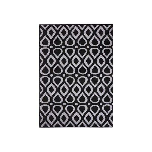 Černý koberec Vela, 160x225 cm