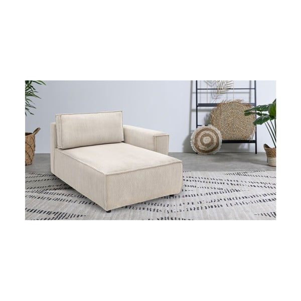 Kreem velvetist diivanimoodul, parem nurk  Nihad modular - Bobochic Paris-image-1