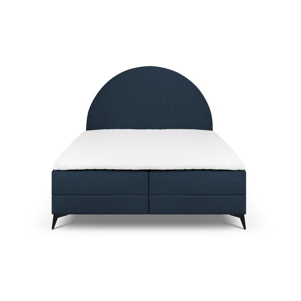 Tumesinine boxspring-voodi koos hoiualusega 180x200 cm Sunrise - Cosmopolitan Design-image-2