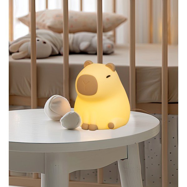Helekollane laste öölamp Capybara - Fischer & Honsel-image-3